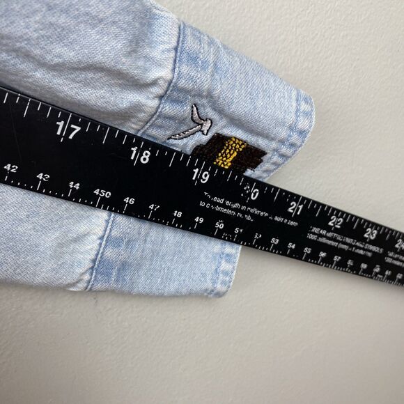 Blue Generation Shirt Women's XL Blue Chambray Denim VTG Nautical - Picture 10 of 10